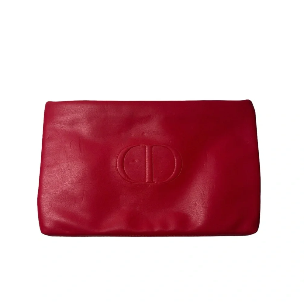 Christian Dior CD Logo Cosmetic Makeup Travel Dopp Kit Toiletry Bag Clutch Pouch